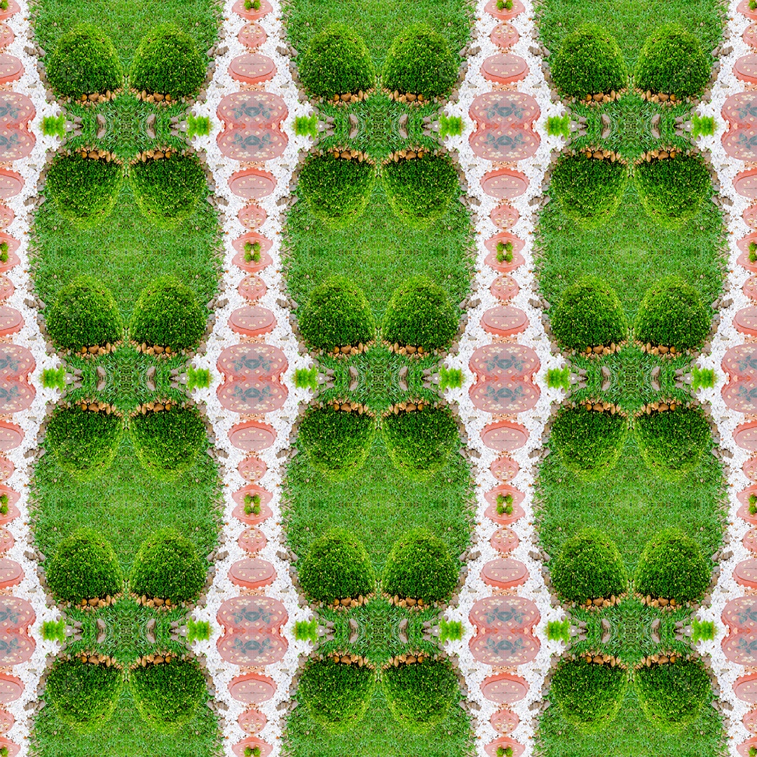 Fundo o caminho no jardim.