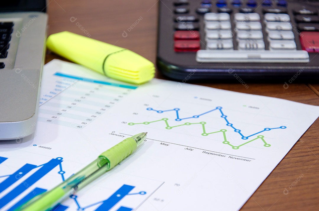 Gráfico de negócios mostrando o sucesso financeiro.