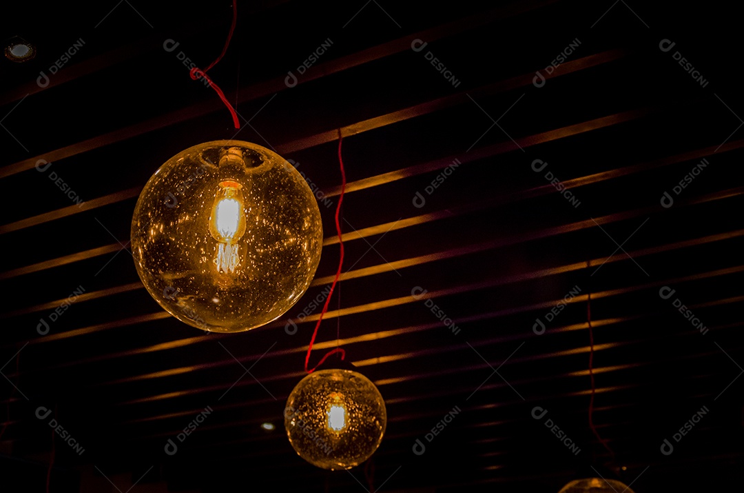Lâmpada de iluminação interior de luxo vintage para decoração de casa.