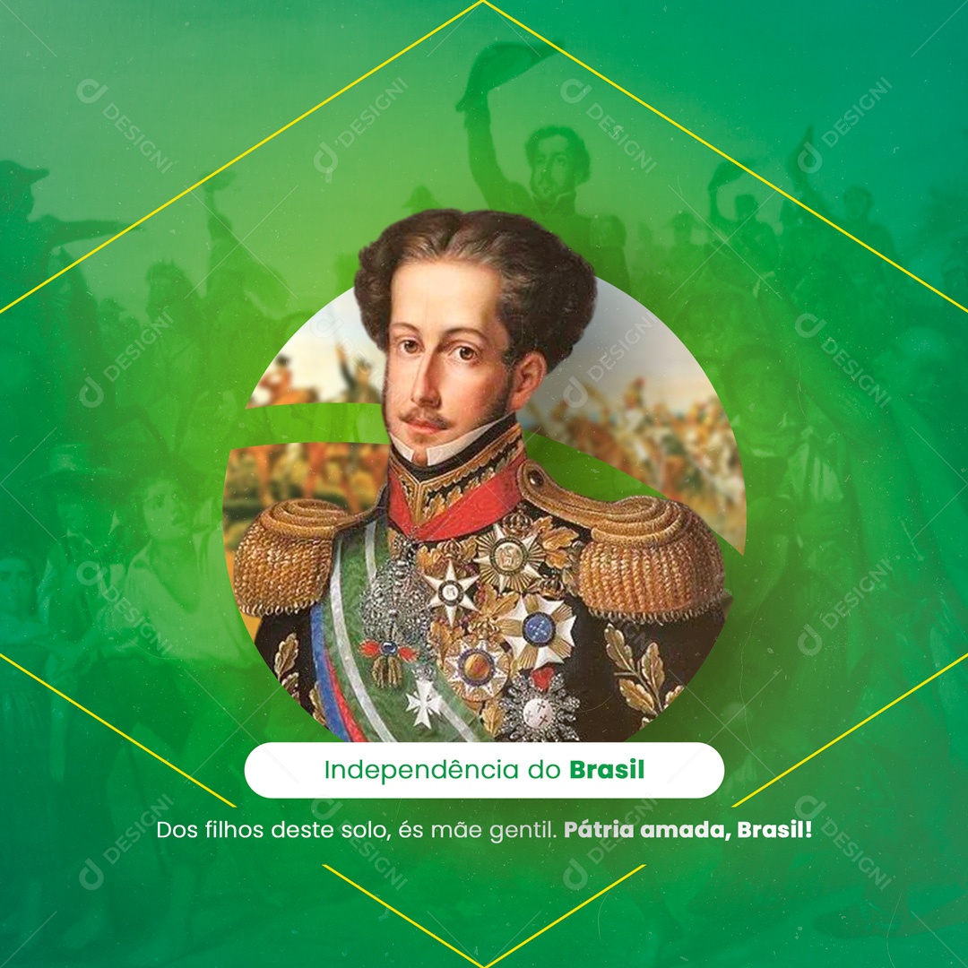 Feliz Dia da Independência do Brasil 07 de Setembro Social Media PSD Editável