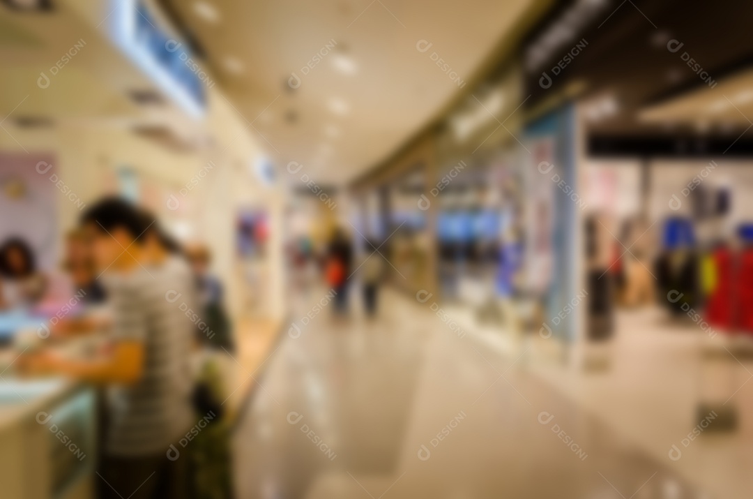 Abstrato borrão shopping e interior da loja de varejo para plano de fundo.