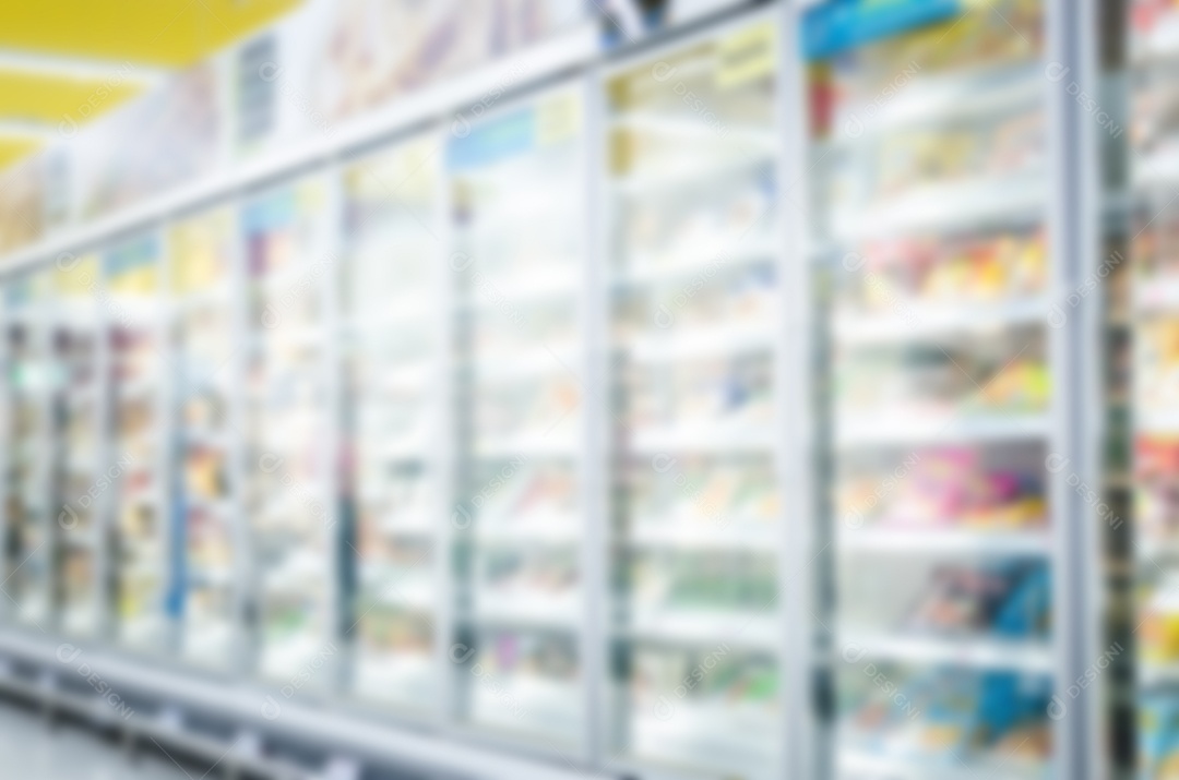 Borrão abstrato no supermercado para plano de fundo.