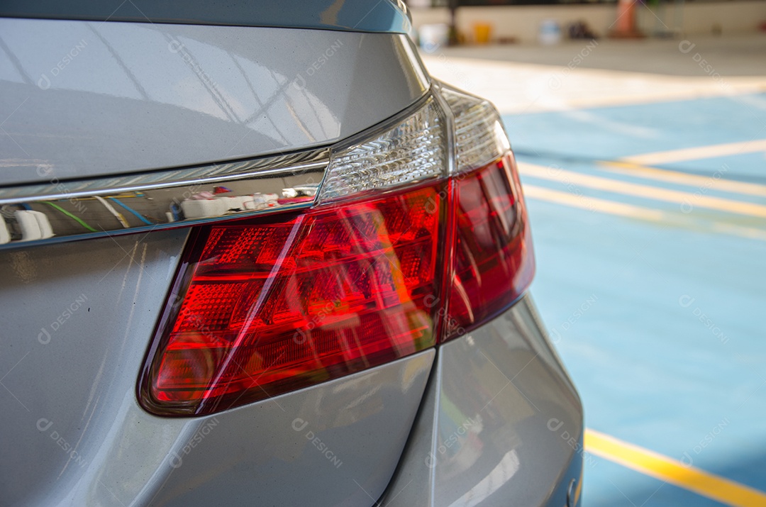 Detalhes Luz traseira do carro moderno.