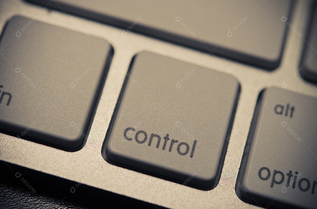 Controle no teclado. efeito de cor de estilo de filme.