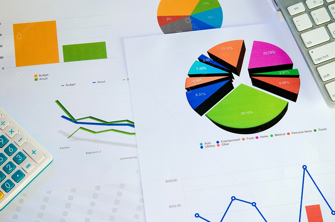 Negócios de finanças e contabilidade, planejamento de negócios, contabilidade.