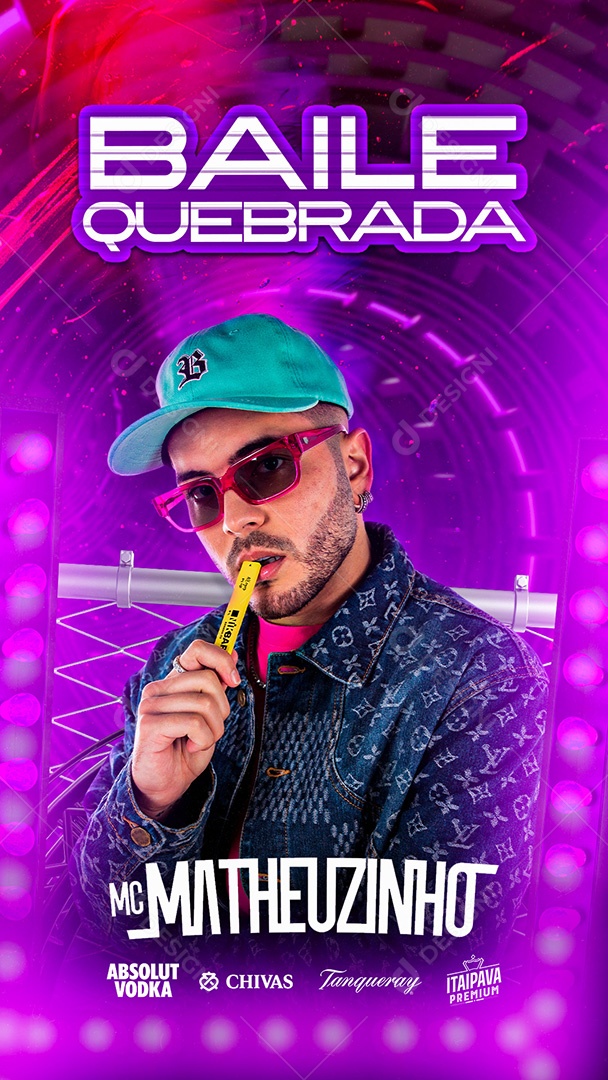 Flyer Show Mc Matheuzinho Story Social Media PSD Editável