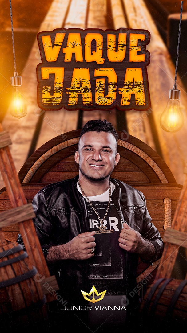 Flyer Vaquejada Junior Vianna Story Social Media PSD Editável