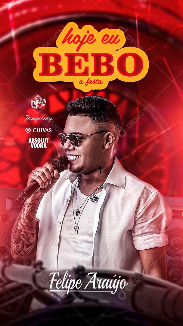 Flyer Show Felipe Araújo Story Social Media PSD Editável