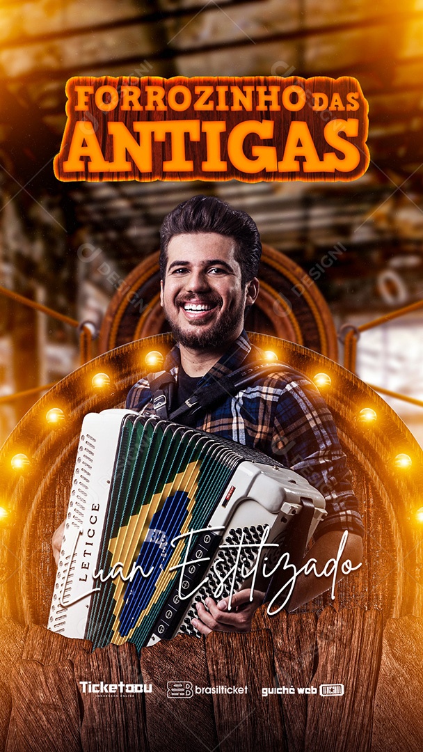 Flyer Show Forró Luan Estilizado Story Social Media PSD Editável