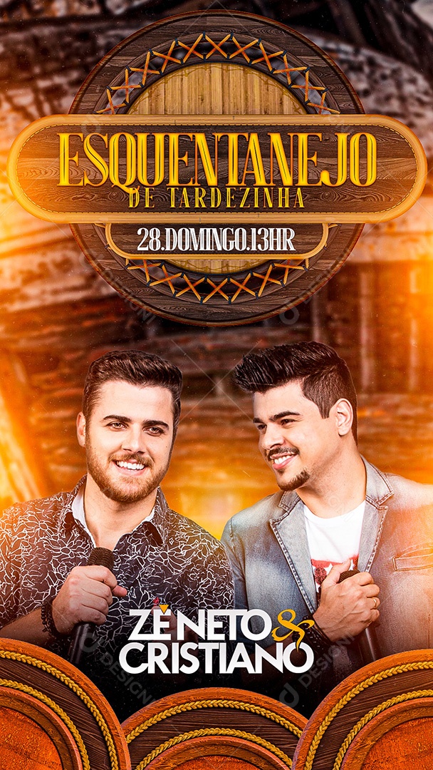 Flyer Show Zé Neto e Cristiano Social Media PSD Editável