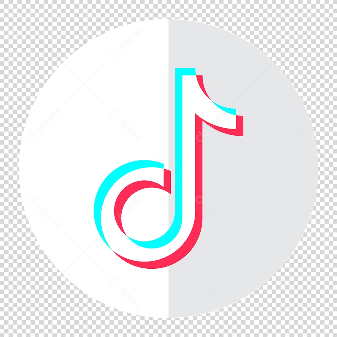 Ícone 3D Tiktok Para Composição PSD