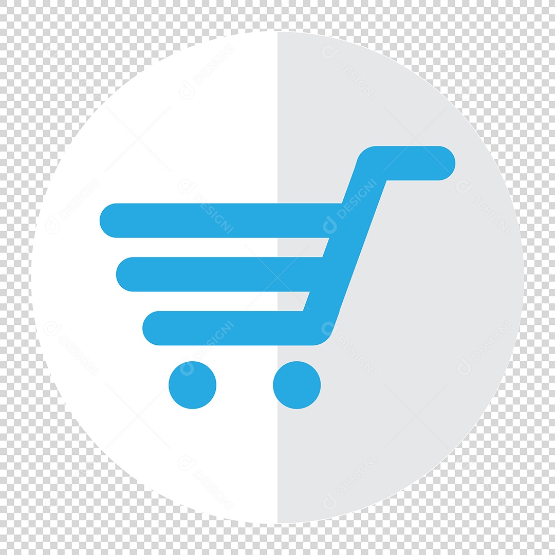 Ícone 3D Shopping Azul Para Composição PSD