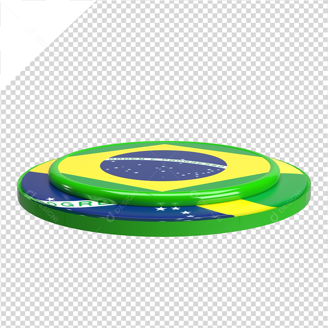 Pódio do Brasil Elemento 3D para o Dia da Independência PSD