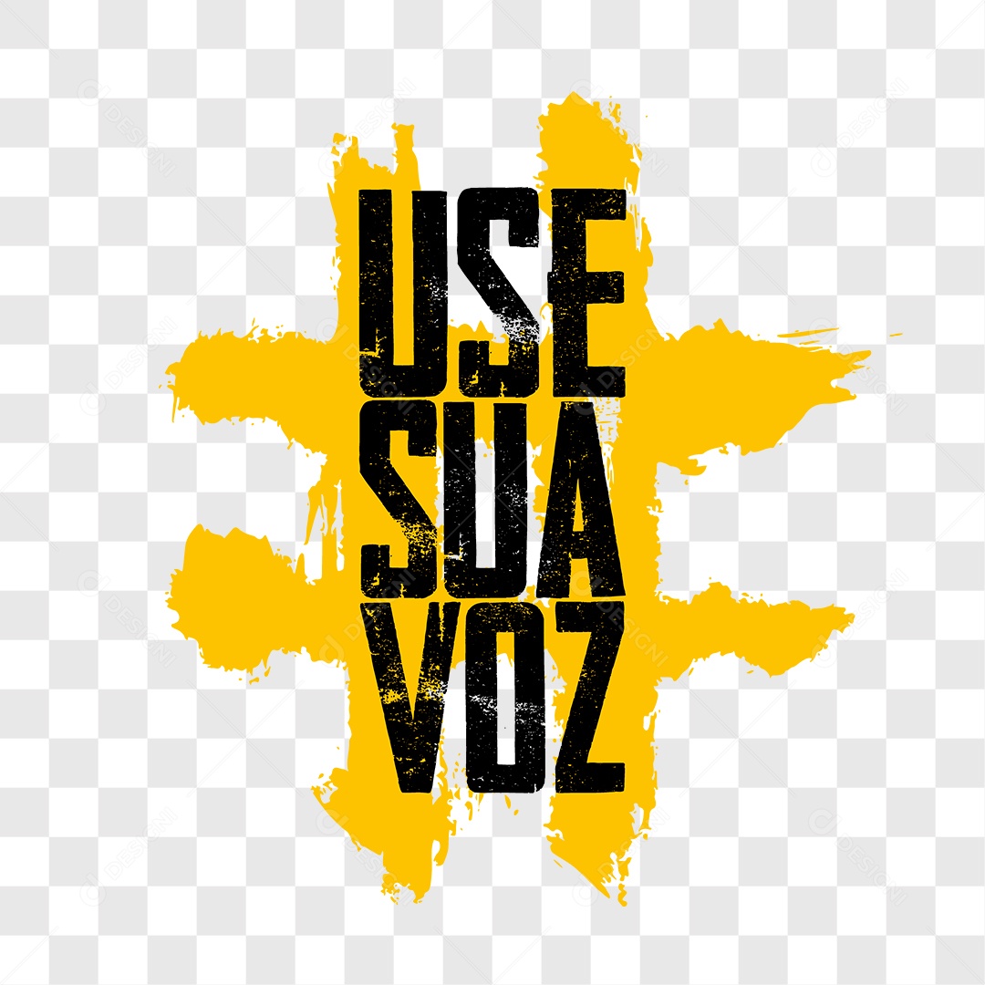 Lettering Use Sua Voz EPS + PNG