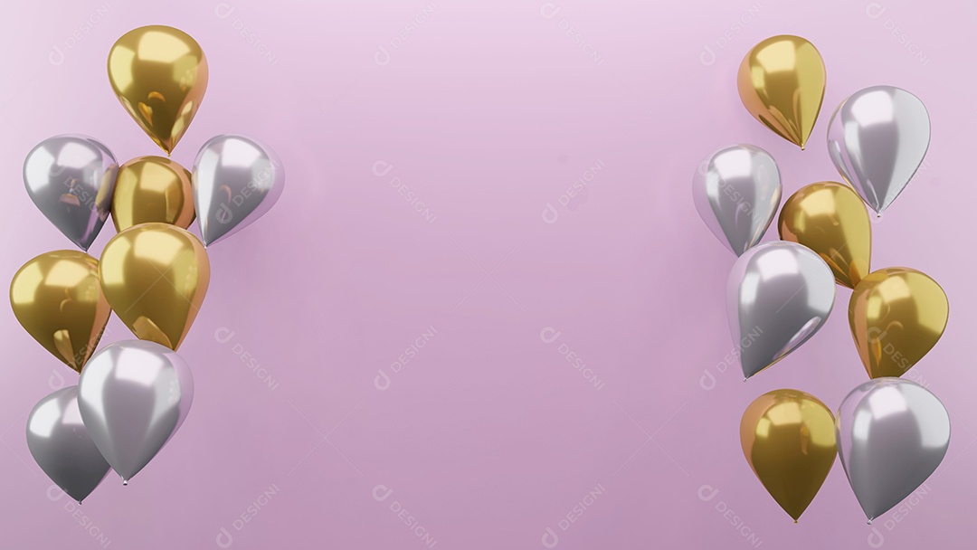 3D renderização fundo isolado festa balão. ilustração 3D