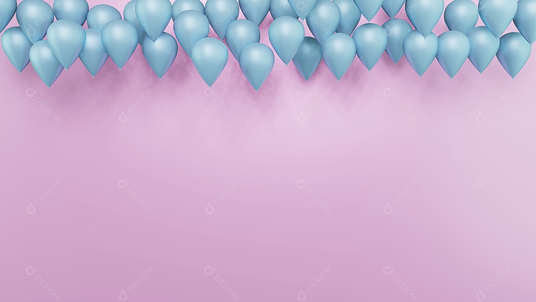 3D renderização fundo isolado festa balão. ilustração 3D