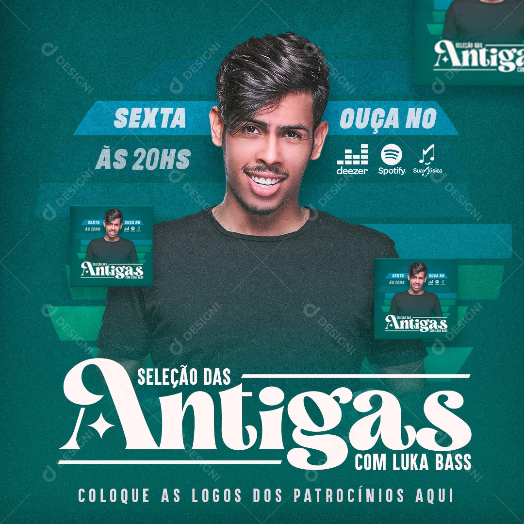 Flyer Seleção Das Antigas Shows Social Media PSD Editável