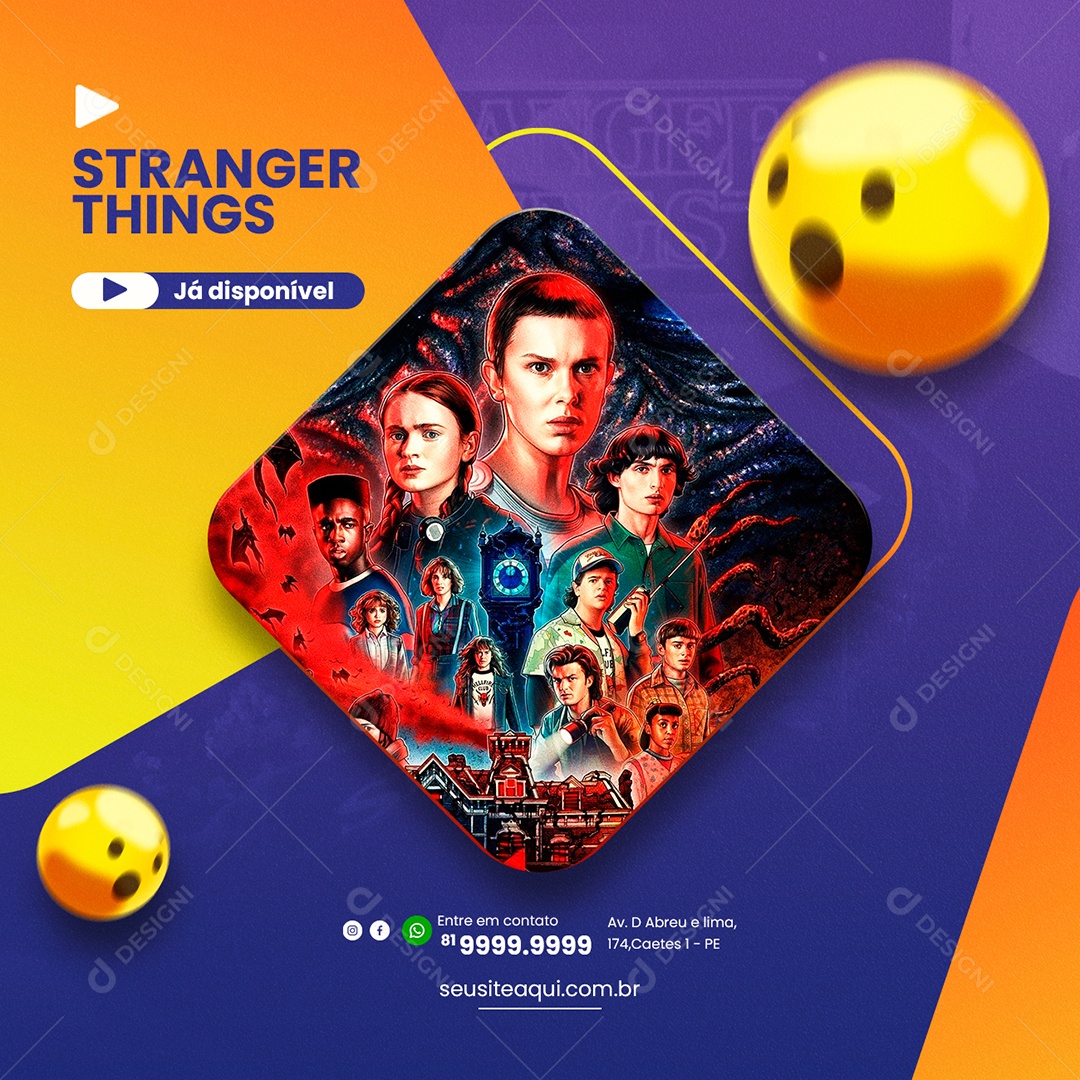 Social Media IPTV Séries e Filmes PSD Editável