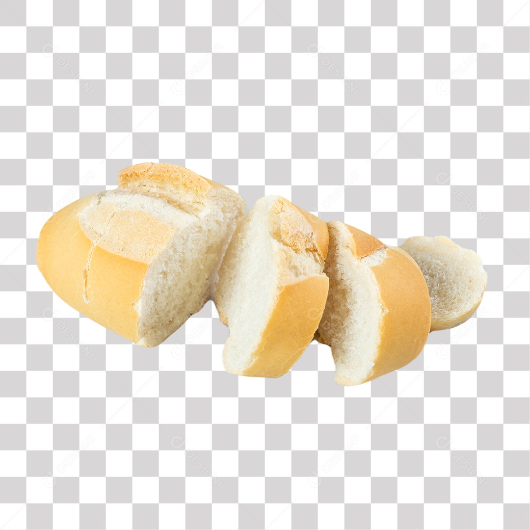 Pão Frances Pedaços Cortado PNG Transparente