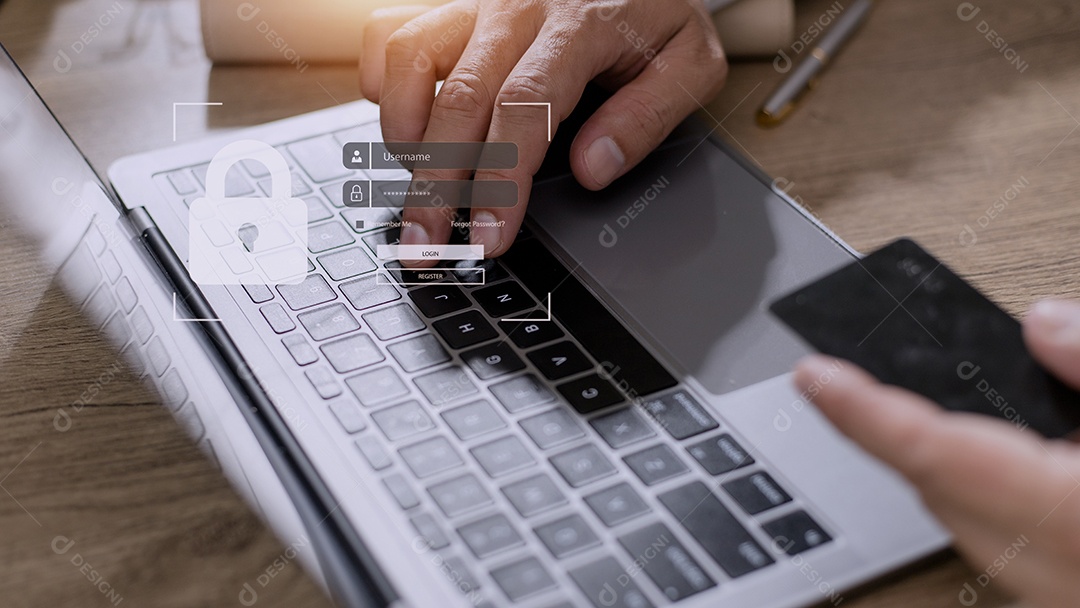 Conceito de segurança cibernética, segurança da informação e criptografia