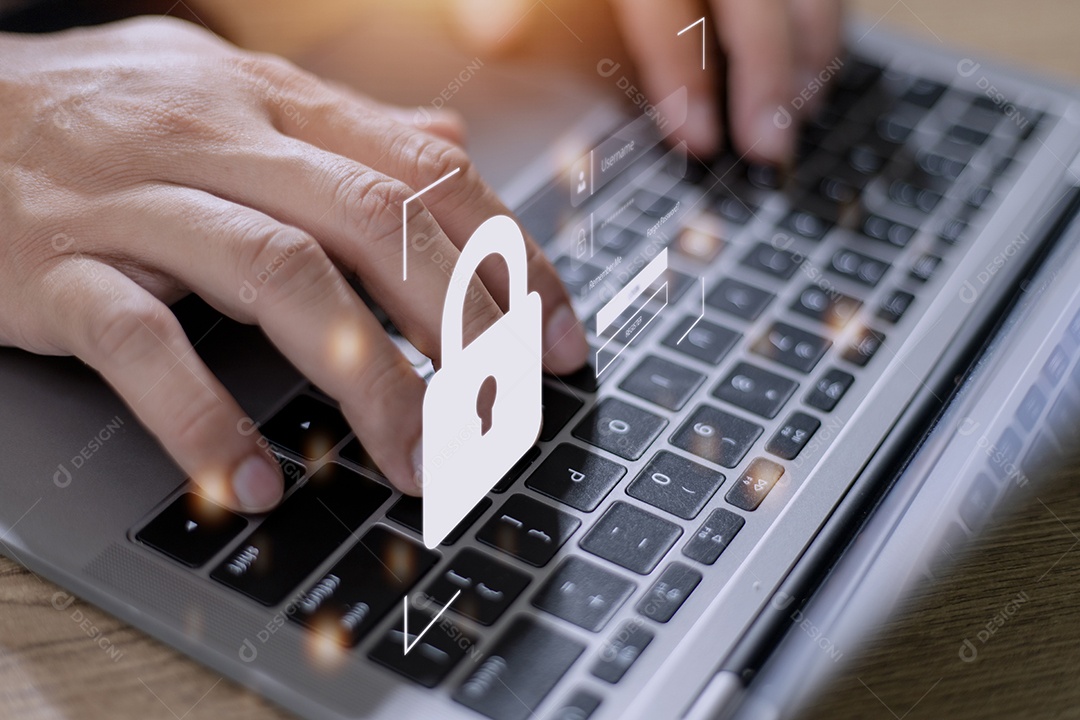 Conceito de segurança cibernética, segurança da informação e criptografia