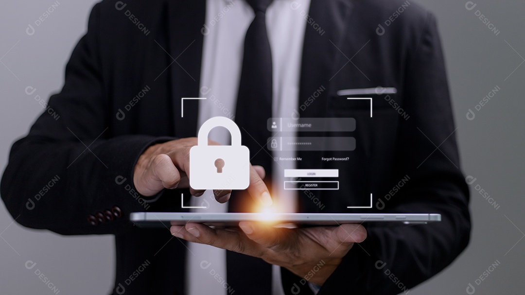 Conceito de segurança cibernética, segurança da informação e criptografia