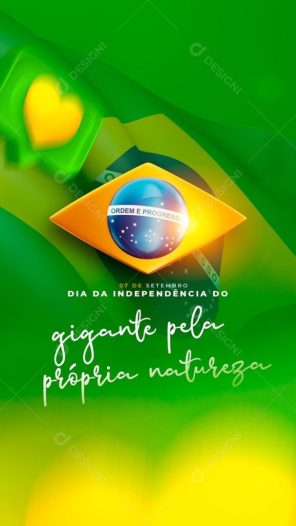 Feliz Dia da Independência do Brasil 07 de Setembro Social Media PSD Editável