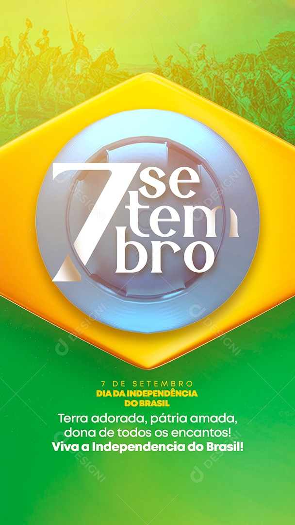 Dia da Independência do Brasil 07 de Setembro Social Media PSD Editável