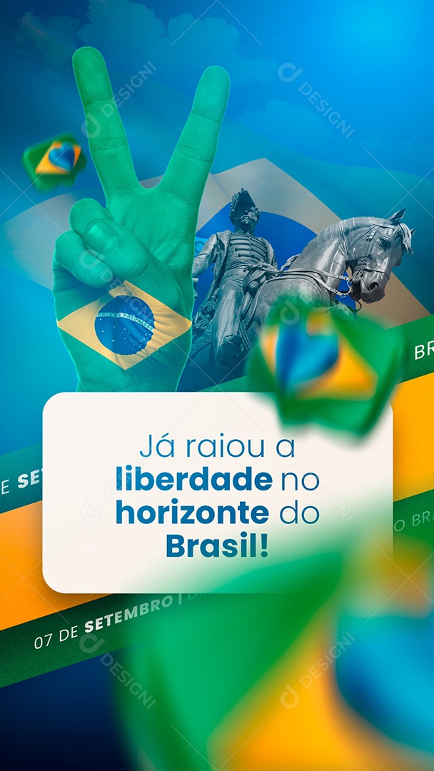 Story Dia da Independência do Brasil 07 de Setembro Social Media PSD Editável