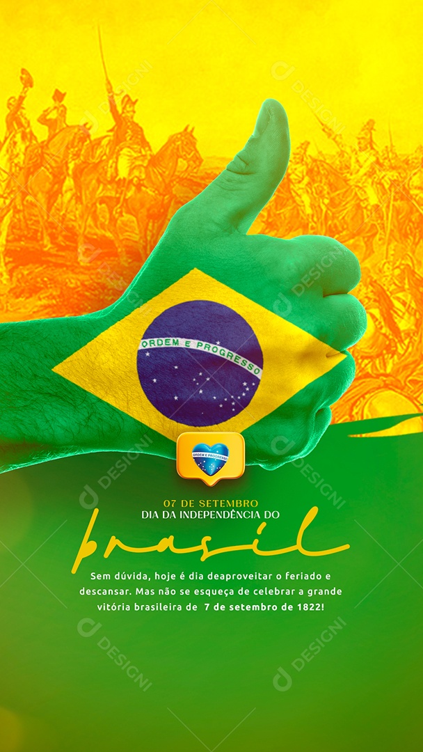 Social Media 07 de Setembro Dia da Independência do Brasil PSD Editável