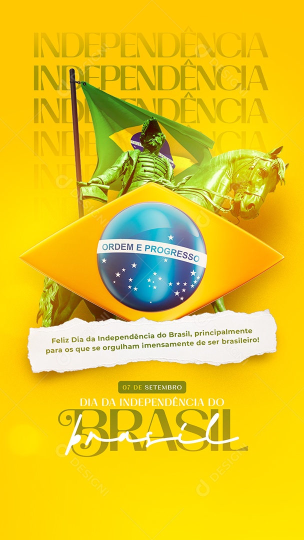 Social Media 07 de Setembro Independência Do Brasil PSD Editável