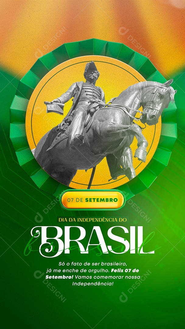 Story Dia da Independência do Brasil 07 de Setembro Social Media PSD Editável