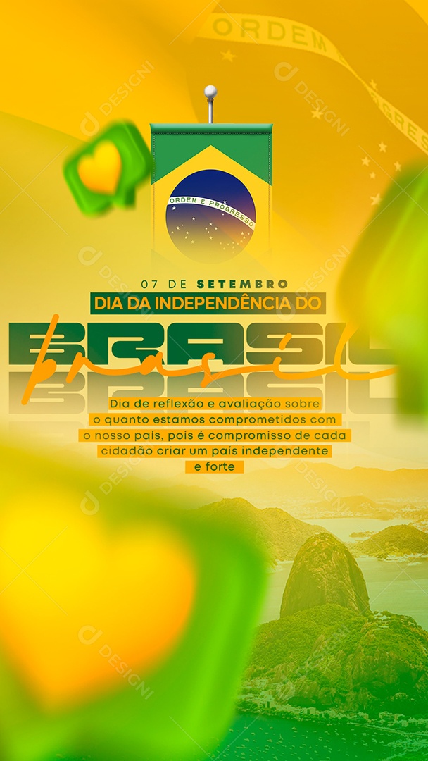 Social Media 07 de Setembro Dia da Independência do Brasil PSD Editável