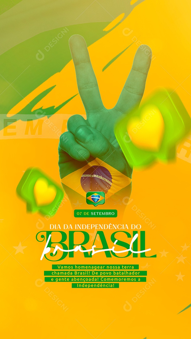 Dia da Independência do Brasil 07 de Setembro Social Media PSD Editável