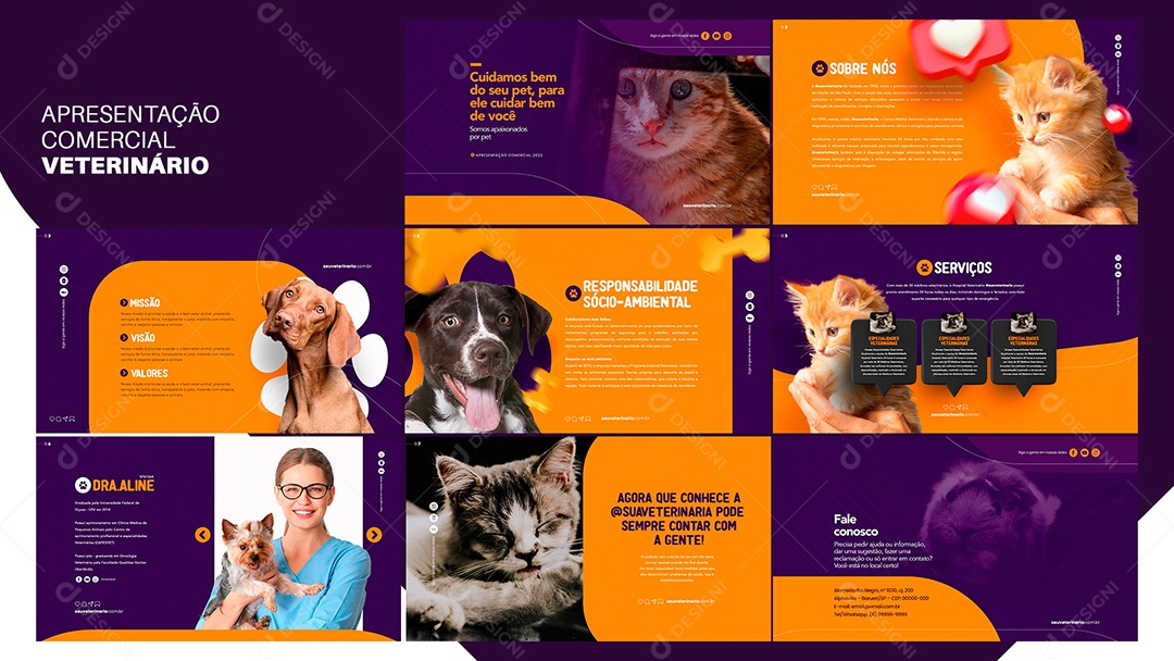 Apresentação Comercial - Veterinário PSD Editável