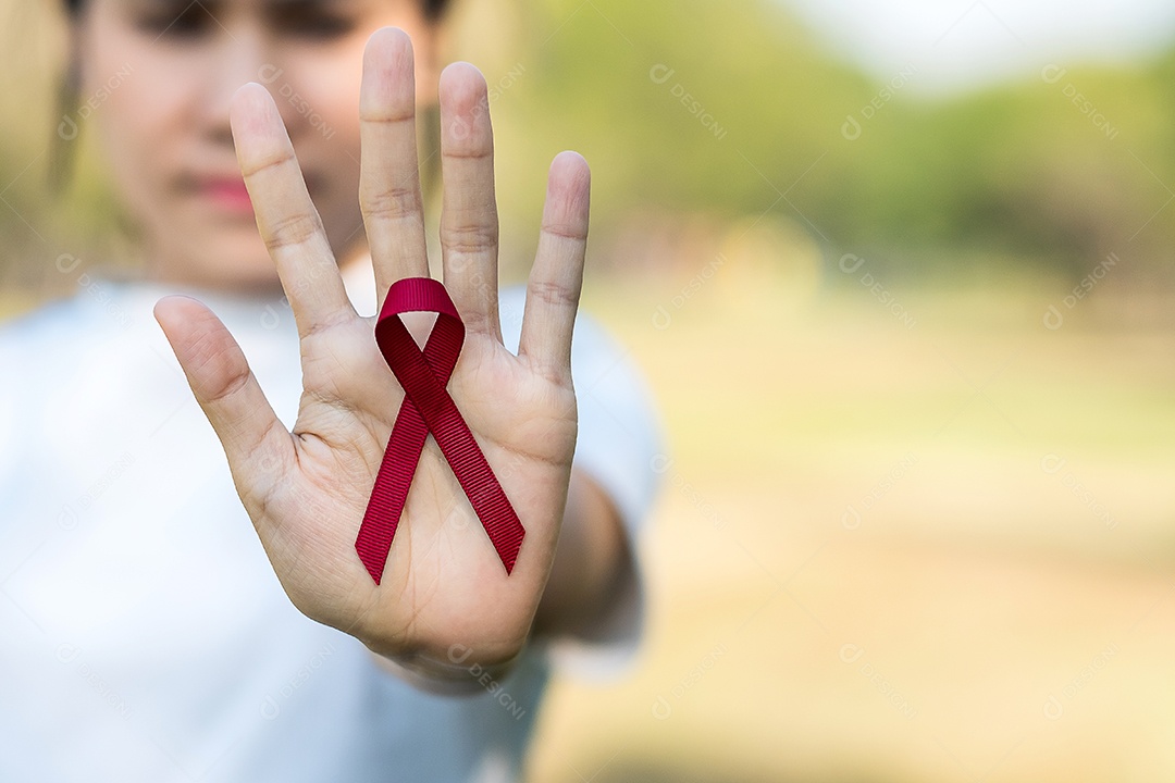 Pessoas vivas e doentes. Saúde e conceito de sexo seguro. Dezembro Dia Mundial da Aids e Mês de Conscientização do Câncer do Mieloma Múltiplo