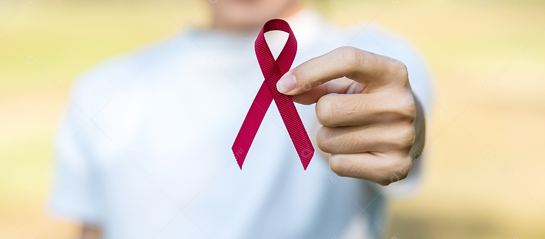 Pessoas vivas e doentes. Saúde e conceito de sexo seguro. Dezembro Dia Mundial da Aids e Mês de Conscientização do Câncer do Mieloma Múltiplo