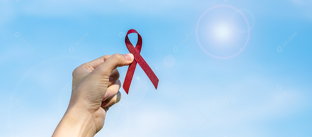 Pessoas vivas e doentes. Saúde e conceito de sexo seguro. Dezembro Dia Mundial da Aids e Mês de Conscientização do Câncer do Mieloma Múltiplo
