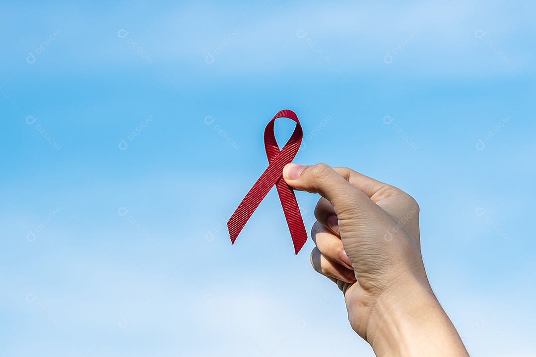 Pessoas vivas e doentes. Saúde e conceito de sexo seguro. Dezembro Dia Mundial da Aids e Mês de Conscientização do Câncer do Mieloma Múltiplo