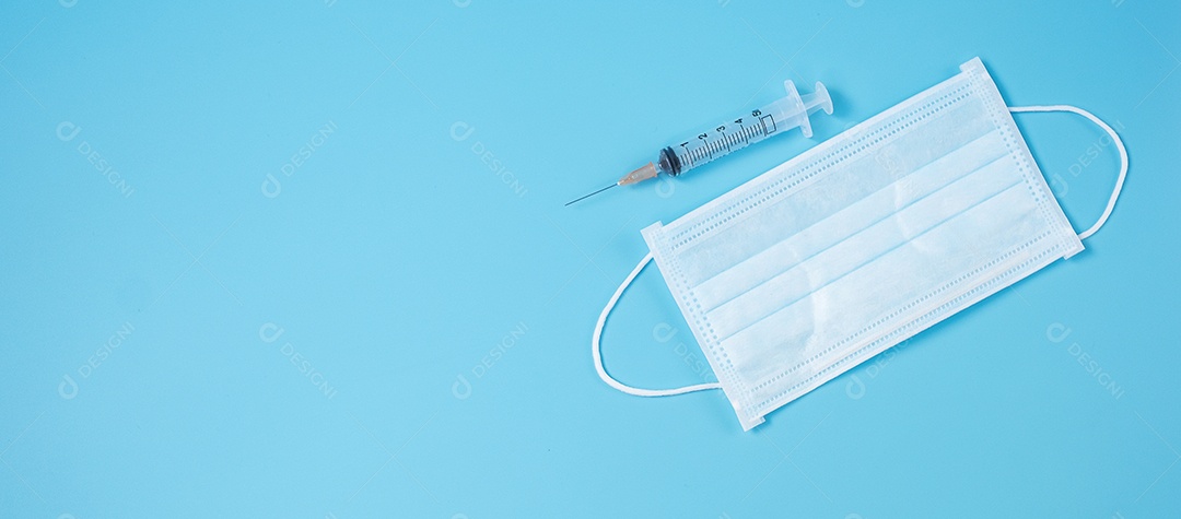 Dose de frasco de vacina com seringa de agulha de droga de tiro no laboratório do hospital. Conceito médico, saúde, vacinação e imunização