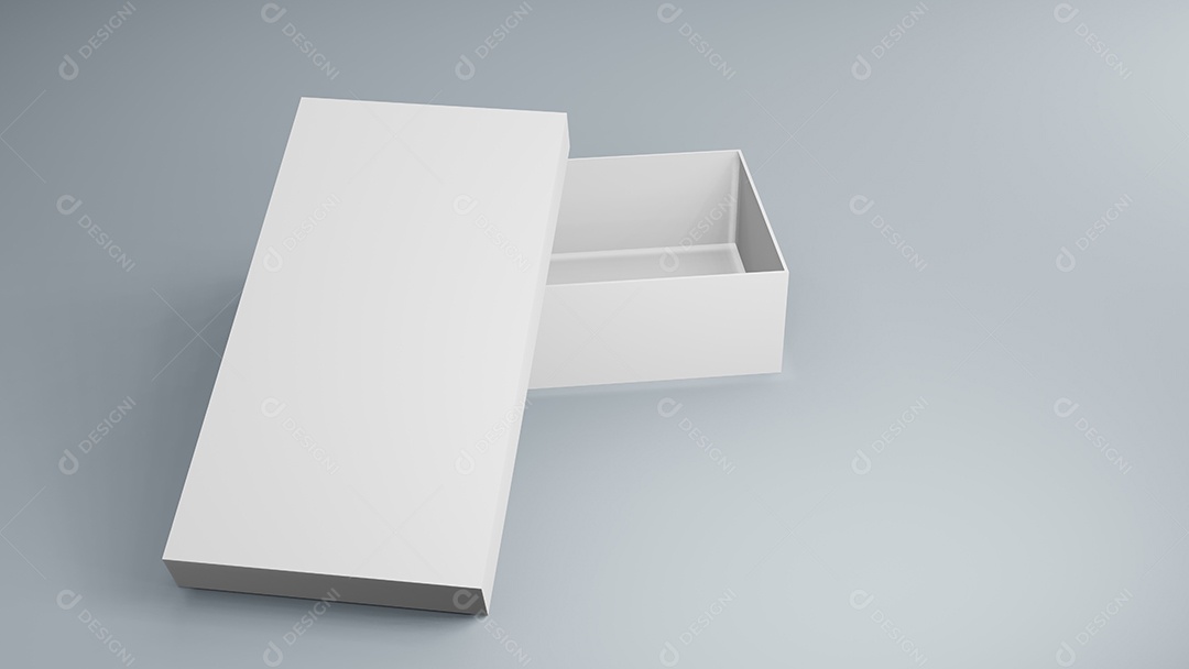 Caixa de embalagem em branco de maquetes de caixa renderização em 3d