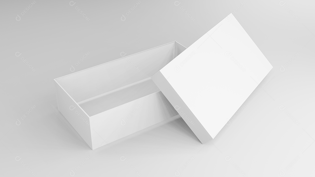 Caixa de embalagem em branco de maquetes de caixa renderização em 3d