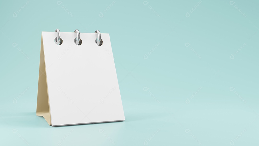 maquete de calendário de mesa de papel em branco vazio renderização em 3d