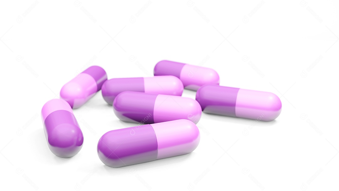 Cápsulas isoladas no fundo branco. Ícone de Pílula Médica