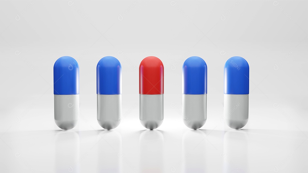 Cápsulas isoladas no fundo branco. Ícone de Pílula Médica