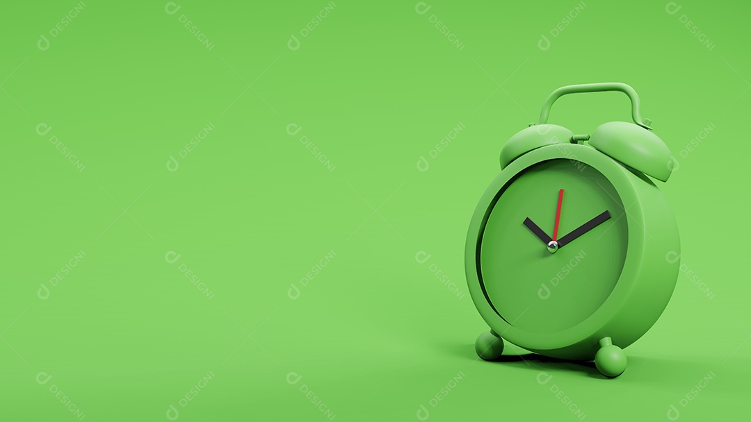 retrô vintage Despertador conceito de tempo renderização em 3d