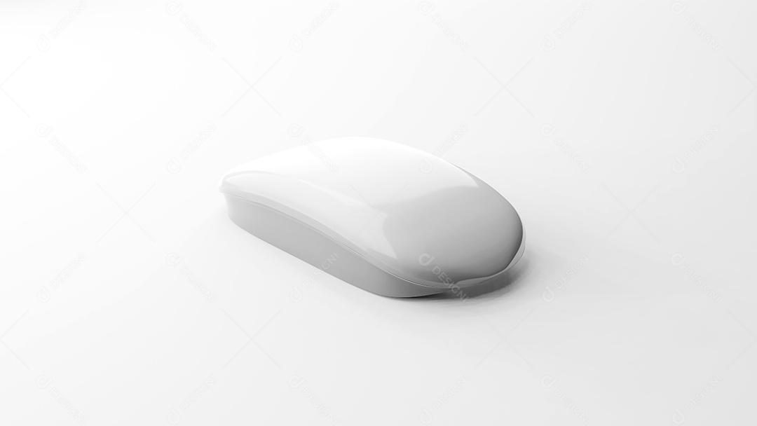 Mouse computador sem fio 3D renderização isolada