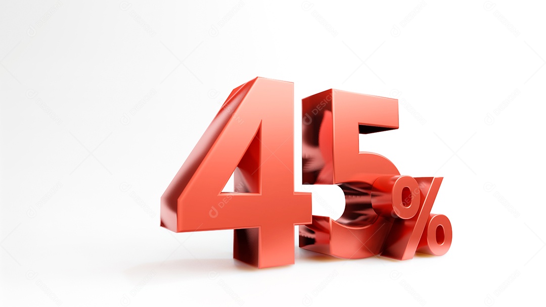 Símbolo de promoção de preço vermelho, renderização 3D