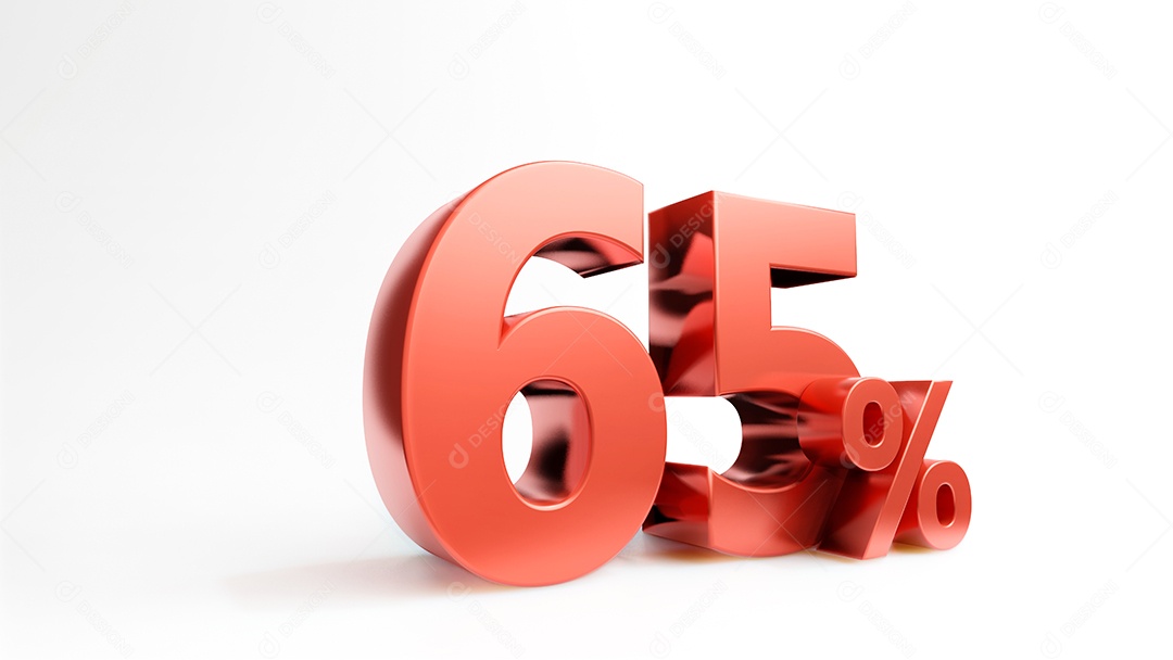 Símbolo de promoção de preço vermelho, renderização 3D