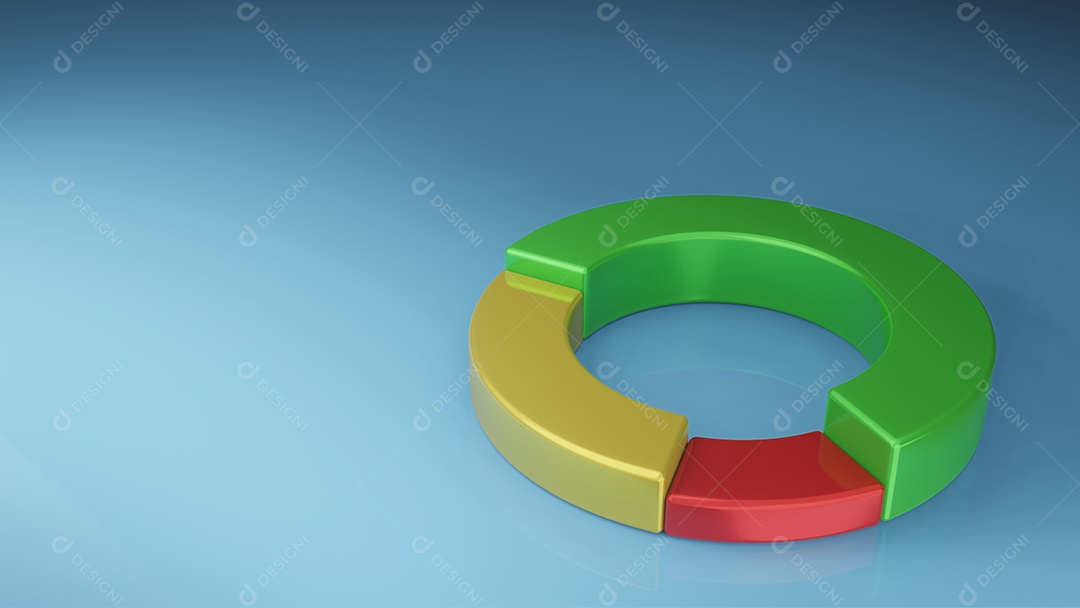 Conceito de negócio 3D gráfico e diagrama de negócios.